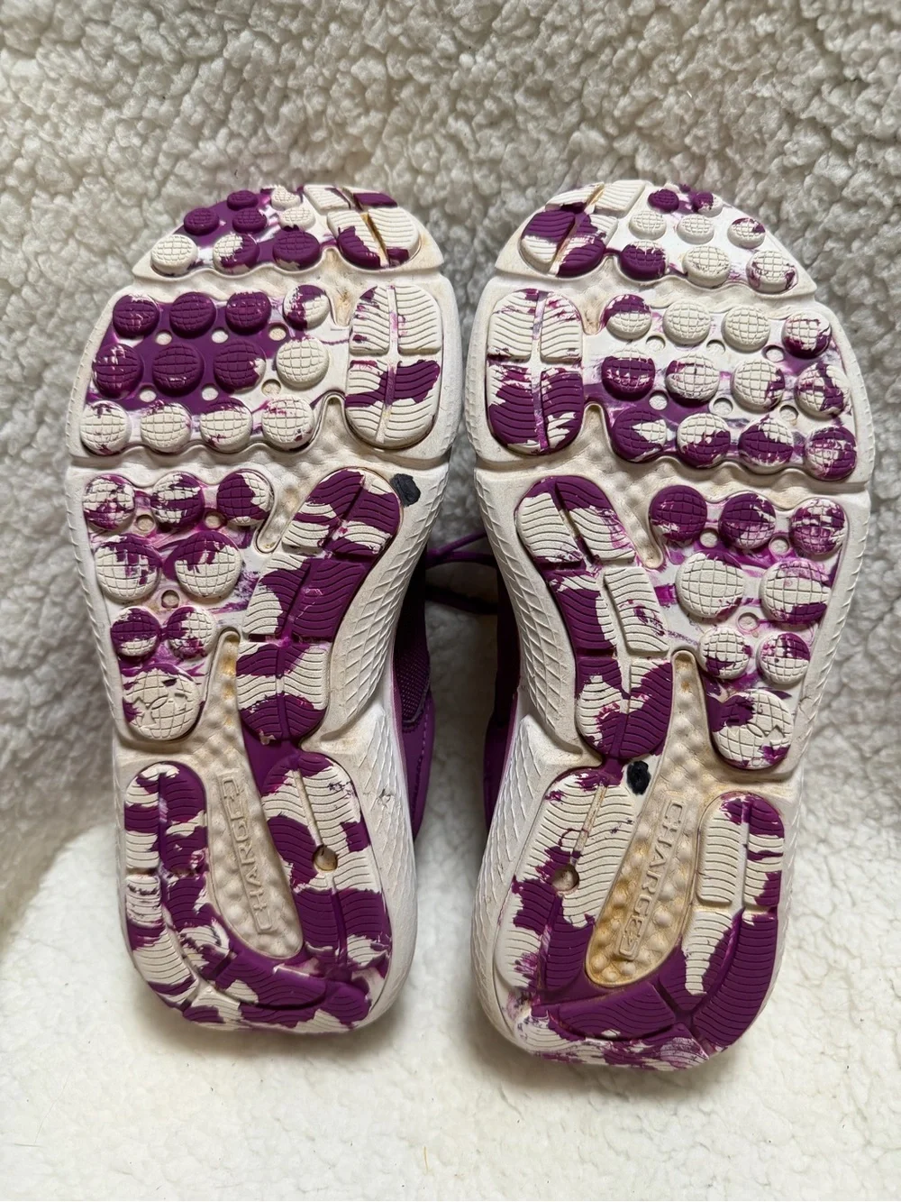 Under Armour Charged Assert 10 Sneakers Andromeda Purple Lace-Up Yourh Size 6